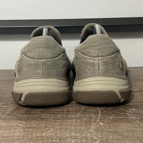 Skechers Relaxed Fit Respected Fallston Men’s Slip-On Shoes Size 10 Taupe - Picture 4 of 8